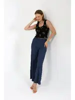 Kalın Askılı Body Bol Paça Kadın Pantolon 2li Takım Siyah Akbeniz 4221 Siyah detay görünüm